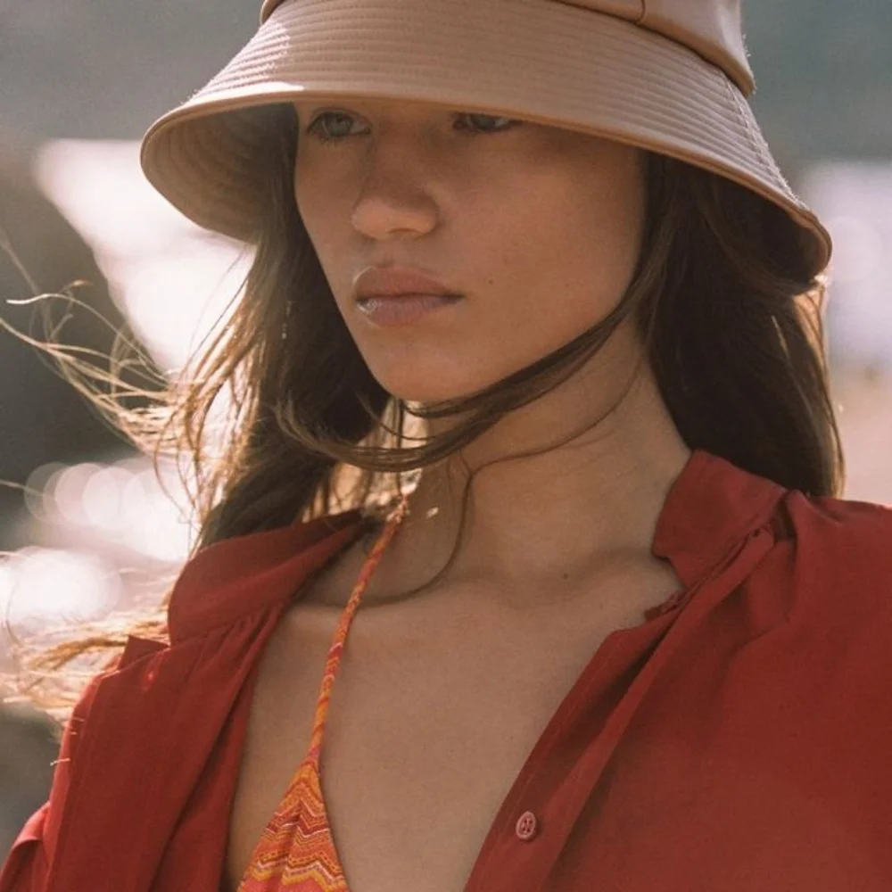 Lack Of Color Tan Leather Bucket Hat - Picture 2 of 3